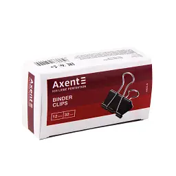Біндер металевий Axent 32 мм, 12шт, black (4403-A) - мініатюра 2