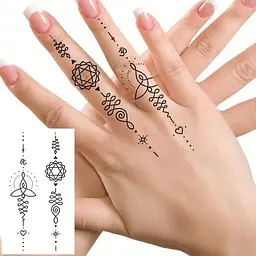 Набір дитячих тимчасових тату Чорні міні №2 Fresh Tattoo black-tattoo-mini-set-2-3, 30 штук по 9,5*5,5 см - мініатюра 9