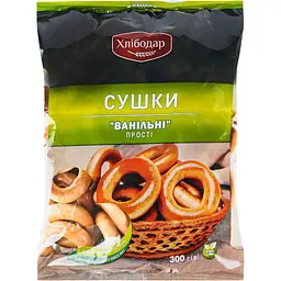 Сушки Хлібодар Ванільні прості, 300 г (922584)