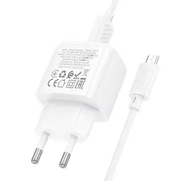 МЗП Hoco CS51A Surplus (2USB-A) + кабель USB to MicroUSB White - мініатюра 7
