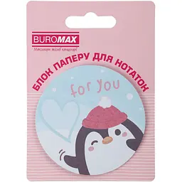 Блок паперу для нотаток Buromax Penguin з клейким шаром 70х70 мм 30 аркушів в асортименті (BM.2381-74) - мініатюра 5