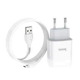 Адаптер мережевий Hoco Micro USB Cable Glorious C73A 6931474713063 - мініатюра 2