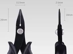 Інструмент для складання моделей PIECECOOL Primary needle-nosed pliers Black T-JZQ05 - мініатюра 4