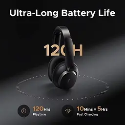 Навушники Ugreen Studio Pro 48dB ANC Wireless Active Noise Cancellation Hi-Res LDAC 120h 2025 (Black) - мініатюра 7