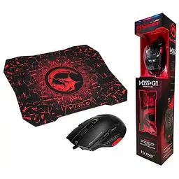 Мышь игровая Marvo M355 проводная оптическая с ковриком G1 для геймеров с разноцветной подсветкой