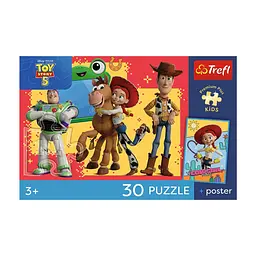 Пазл Trefl Premium Plus Kids Toy Story 5 Пригоди іграшок 30 елементів (5900511183443) - мініатюра 4