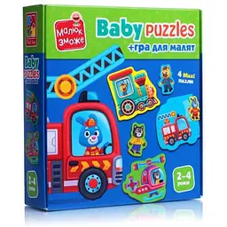 Гра розвиваюча VLADI TOYS "Транспорт. Тварини." пазли картонні VT1722-28