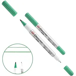 Перманентний маркер IDENTI PEN двосторонній 0.4/1 мм Зелений Sakura