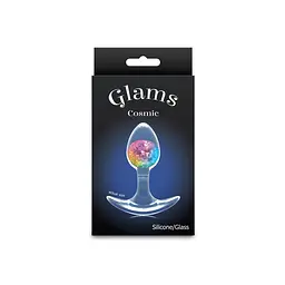 Анальна пробка NS Novelties Cosmic Glams - Small - Rainbow - мініатюра 3