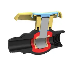 Кран кульовий SantehPlast ПЕ ВН 1"х1" PP 30412 - мініатюра 2