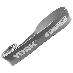 Резинка для фітнесу York 35-75кг - 2080x85x4,5 мм, сірий - мініатюра 1