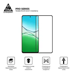 Захисне скло на OPPO A5 Pro 4G/A5 Pro 5G з олеофобним покриттям, Pro, повне проклеювання, антистатичний і пиловідштовхуючий шар, 9H, самоклеючеся, 2.5D, на весь екран, антистатичний клей, ArmorStandart (ARM85390) - мініатюра 2