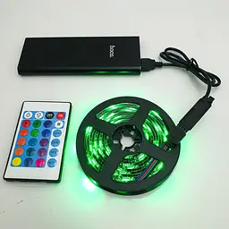 Стрічка світлодіодна RGB 5050 з пультом та Bluetooth управління з телефону від USB для фонового підсвічування телевізора картин у силіконі UKC 2метра - мініатюра 7