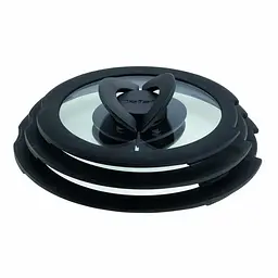 Tefal Набір скляних кришок Ingenio 16 см 18 см 20 см скло пластик чорний