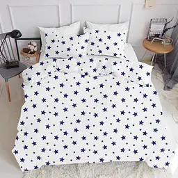 Комплект постільної білизни Cosas полуторний BIG STARS CS2 160 x 220 см (StarBigBlue_White_160) - мініатюра 4