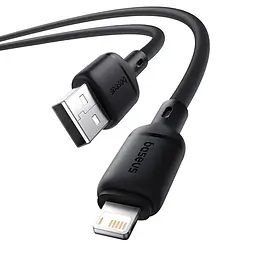 Дата кабель Baseus Silky Series OS Fast Charging USB to Lightning 2.4A (1m) (P1037770) Cluster Black - мініатюра 4