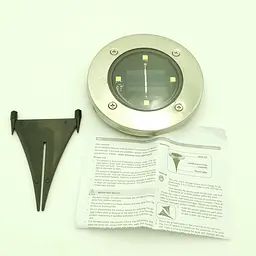 Світильник на сонячній батареї DISK Lights підсвічування для саду 4 Led сталевий - мініатюра 13