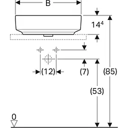 Раковина Geberit VariForm 50 500.775.01.2, Білий - мініатюра 4