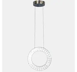 Одинарний кришталевий LED-підвіс Artlight 7270/201CH кільце, хром, 23 Вт - мініатюра 6