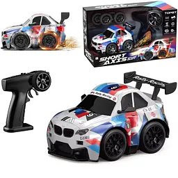 Дрифт машинка BMW на радіокеруванні, акумулятор 7,4 V, USB зарядка, пульт 2,4 GHz, змінні шини, іскри - мініатюра 4