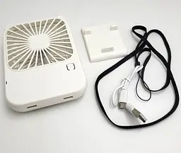 Міні вентилятор акумуляторний від USB ручний та настільний з підставкою 3 режими 9×13см UKC 064 - мініатюра 4