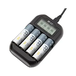 Зарядний пристрій для акумуляторів PowerPlant PP-UN4 (AA, AAA / input microUSB DC 5V/2A) (PP-UN4) - мініатюра 2