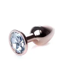 Анальна пробка - Jewellery Red Gold PLUG- Clear - мініатюра 3