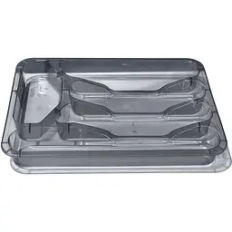 Лоток для столових приладів Asude Plastik прозорий/сірий (ASD130-F)