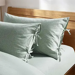 Комплект постільної білизни Lovely Svi варена бавовна (120 г/м2) Полуторний в клітинку Зелений - мініатюра 4