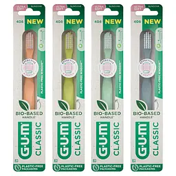 Зубная щетка GUM Classic Bio-Based Handle компактная ультра мягкая синяя - миниатюра 10