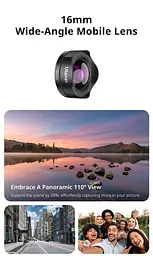 Об'єктив Ulanzi Cl-005 16mm Wide-Angle Mobile Lens (Cl-005 F008) Чорний - мініатюра 2
