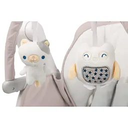 Крісло-гойдалка + стільчик для годування Caretero Indigo Beige - мініатюра 4