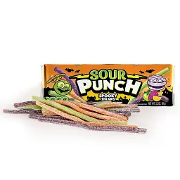 Кислі жувальні цукерки Sour Punch Halloween Spooky Straws 90 г - мініатюра 2