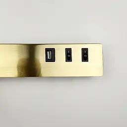 Латунне бра Line F з поворотним спотом зліва + розʼєм USB Арт. WJ 028/2 R AB (правий) - мініатюра 2