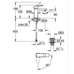 Змішувач Grohe QuickFix 1018610000 - мініатюра 5