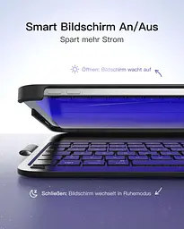 Надлегкий чохол для клавіатури для iPad 11" 11" 11 Gen (A16 2025), iPad 10, iPad Air 11" M3/M2 (2025/2024), iPad Air 5/4, iPad Pro - мініатюра 4