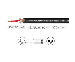 Микрофонный кабель балансный XLR Male — XLR Female Roxtone SMX-X200-L20 20м - мініатюра 2