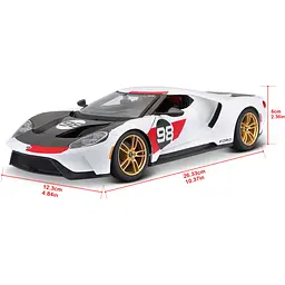 Ігрова автомодель Maisto 2021 Ford GT Heritage 1:18 (31390 white) - мініатюра 7