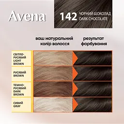 Cтійка крем-фарба для волосся Avena Rich Color чорний шоколад 142 133 мл - мініатюра 4