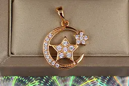 Кулон Xuping Jewelry місяць нічне небо 2.1 см золотистий