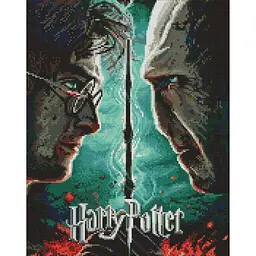 Алмазна мозаїка "Harry Potter: Гаррі та Волдеморт" Warner Bros Ideyka AMO20357, 40х50 см