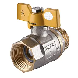 Кран кульовий прямий Solomon 1″ ЗВ ЖБ PN40 В1008 - мініатюра 2