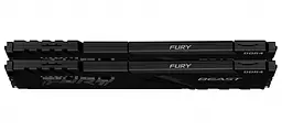 Пам'ять 8Gb x 2 (16Gb Kit) DDR4, 3200MHz, Kingston Fury Beast, Black, 16-18-18, 1.35V, з радіатором (KF432C16BBK2/16) - мініатюра 3