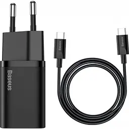 Комплект зарядний Baseus PD Charger 25 W + кабель USB-C USB-C TZCCSUP-L01 - мініатюра 2