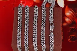 Цепь Xuping Jewelry ромб с огранкой 50 см 6 мм серебристая