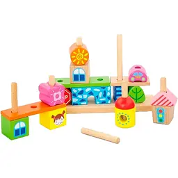Набір кубиків Viga Toys Місто (50043) - мініатюра 2