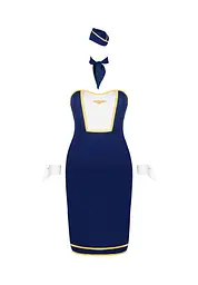 Костюм стюардеси Obsessive Stewardess Uniform XS/S синій - мініатюра 5