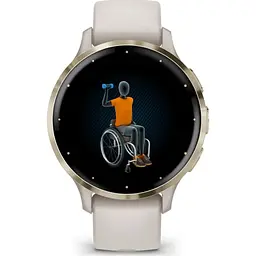 Смарт-годинник Garmin Venu 3S Soft Gold Stainless Steel Bezel with Ivory Case and Silicone Band (010-02785-04/54) [111833] - мініатюра 6