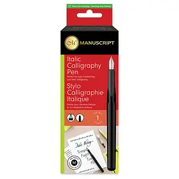 Набір для каліграфії Italic Calligraphy Pen Medium (перо чорний картридж конвертер) Manuscript - мініатюра 5