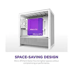 Корпус для ПК NZXT H3 Flow All White (CC-H31FW-01) - миниатюра 3